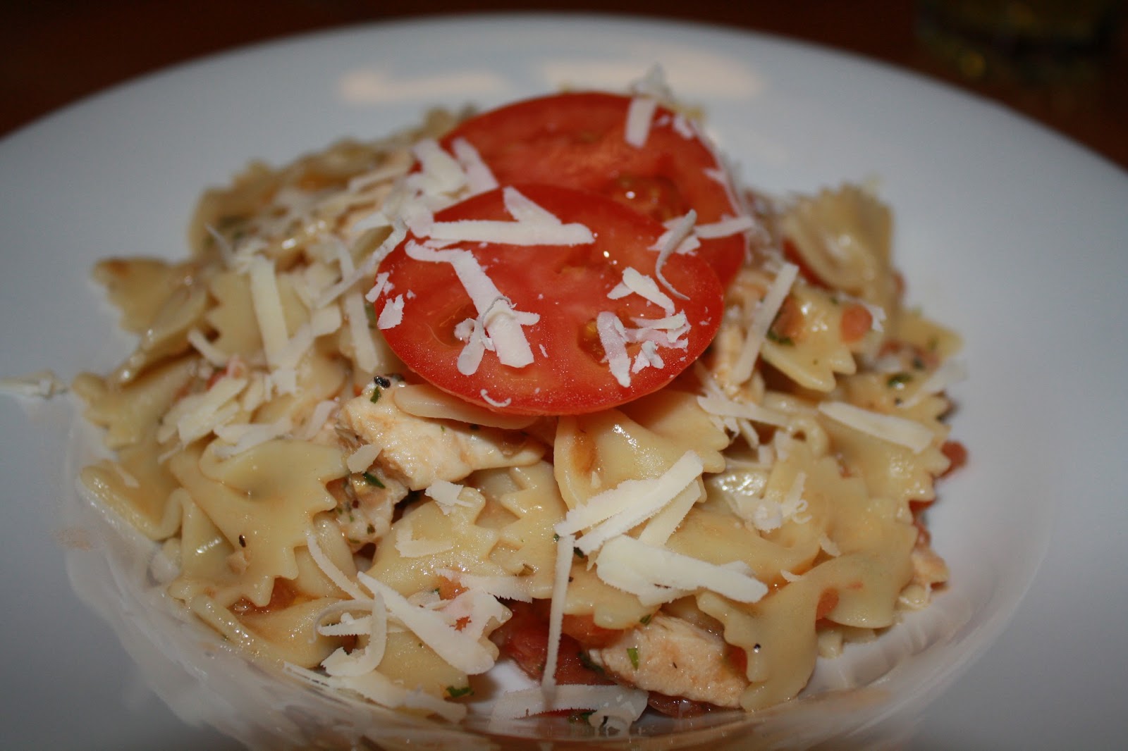 Surviving Staying at Home Chicken Bruschetta Pasta from Pampered Chef