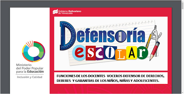 FUNCIONES DE LOS DOCENTES VOCEROS DEFENSOR DE DERECHOS, DEBERES Y GARANTIAS DE LOS NIÑOS, NIÑAS Y ADOLESCENTES. FUNCIONES DE LOS DOCENTES VOCEROS DEFENSOR DE DERECHOS, DEBERES Y GARANTIAS DE LOS NIÑOS, NIÑAS Y ADOLESCENTES.