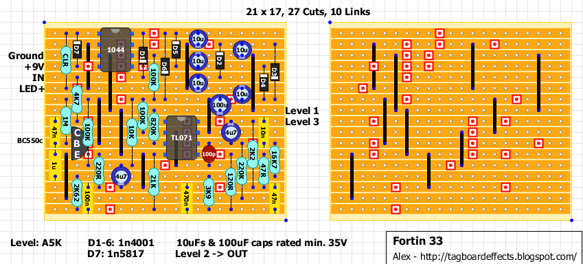 Guitar FX Layouts: Fortin 33