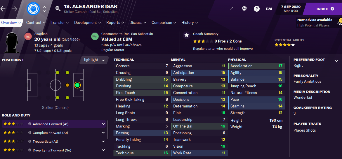 FM21 Alexander Isak FM21 Alexander Isak