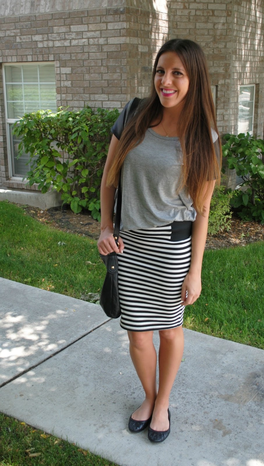 a striped skirt | Blushing Boulevard