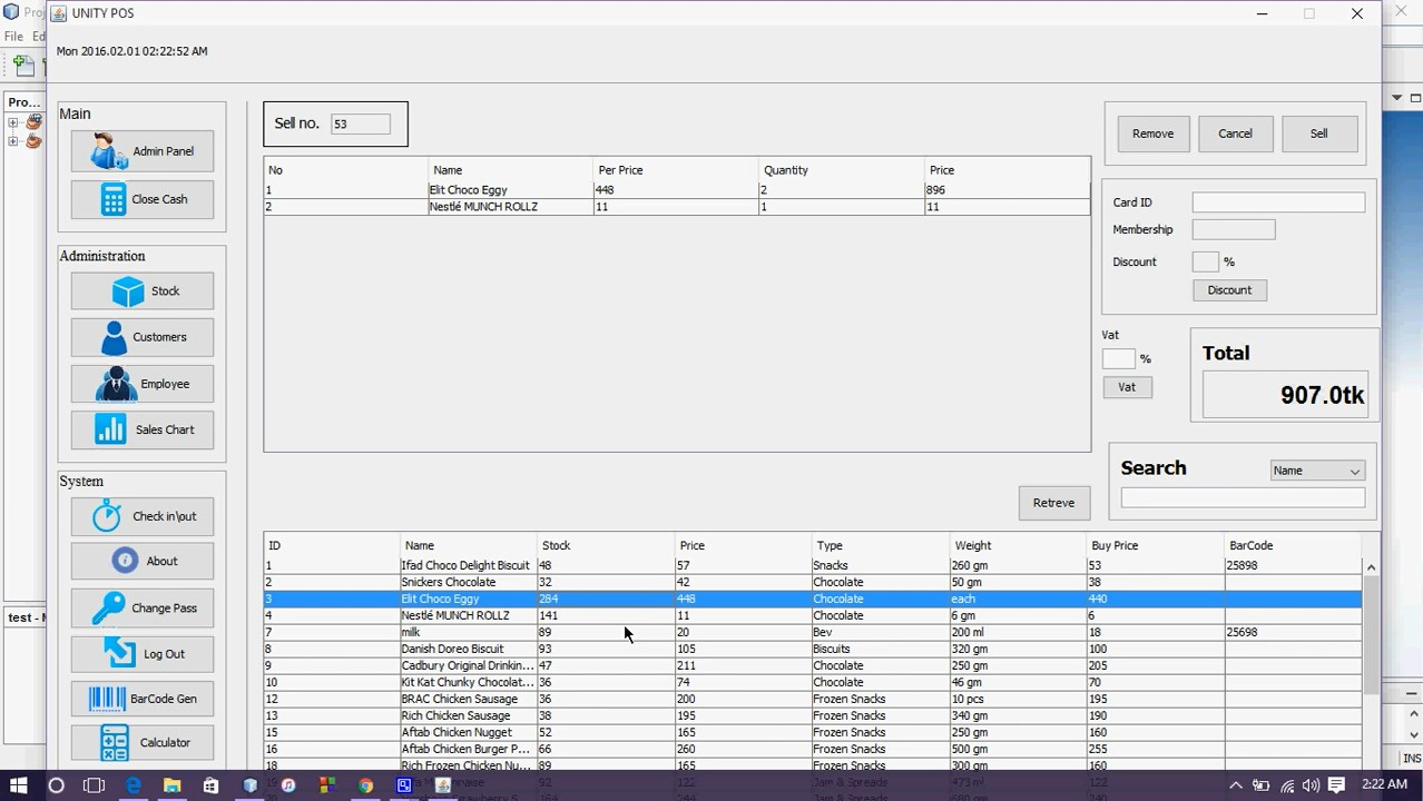Ki R Hobe Unity Pos System Using Java Netbeans and Database (2nd year