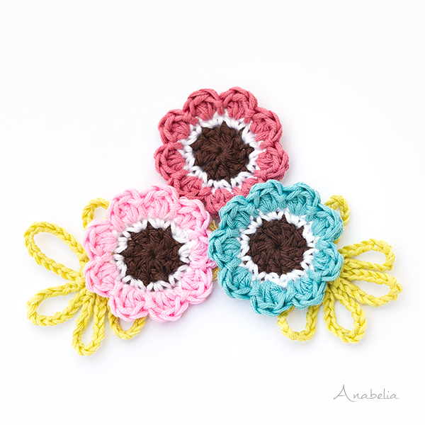 Anemone Crochet Flower, Anabelia Craft Design