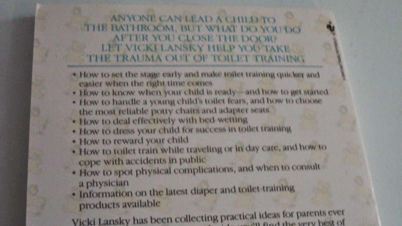 CES101 My Life Parenting Must Read Book Toilet Training by Vicki Lansky