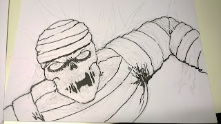 Drawing A Horror Mummy Creature mummy drawing