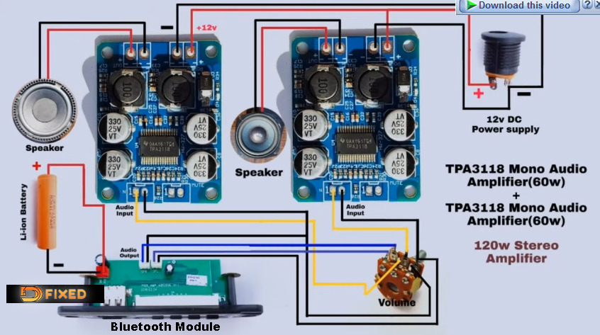 Membuat Tpa3118 Mono Amplifier Terkoneksi Ke Bluetooth Dfixed