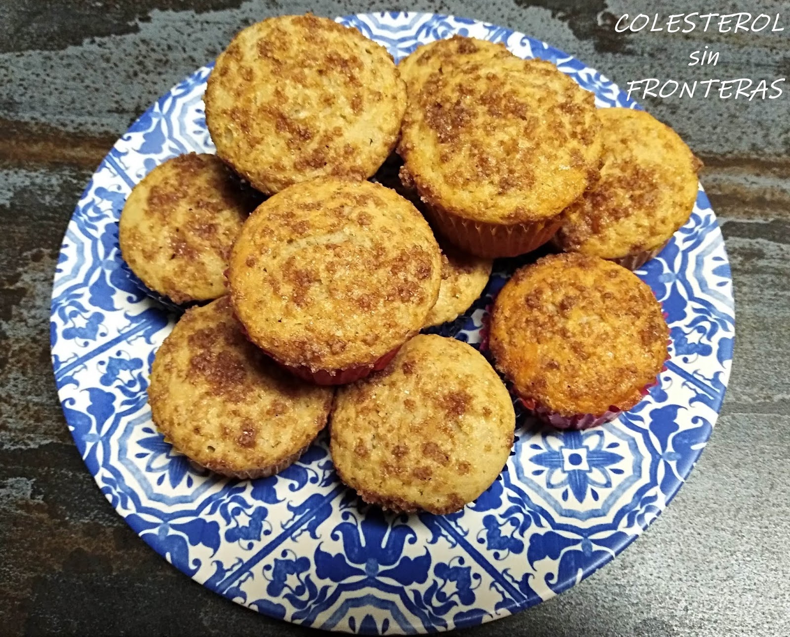 COLESTEROL SIN FRONTERAS MUFFINS DE PLATANO (THERMOMIX)