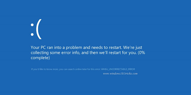 whea_uncorrectable_error 0x00000124 Blue Screen in windows 10 whea_uncorrectable_error 0x00000124 Blue Screen in windows 10