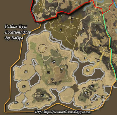 cutlass keys locations map