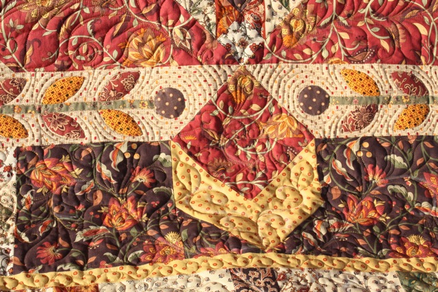 Wanda Quilt Pattern Treasures-n-Textures: Look What Wanda Did To My Chestnut and Vine Quilt