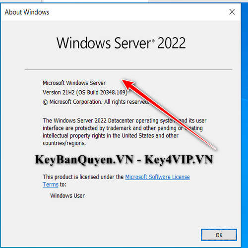 Mua bán key bản quyền Windows Server 2022 Datacenter.