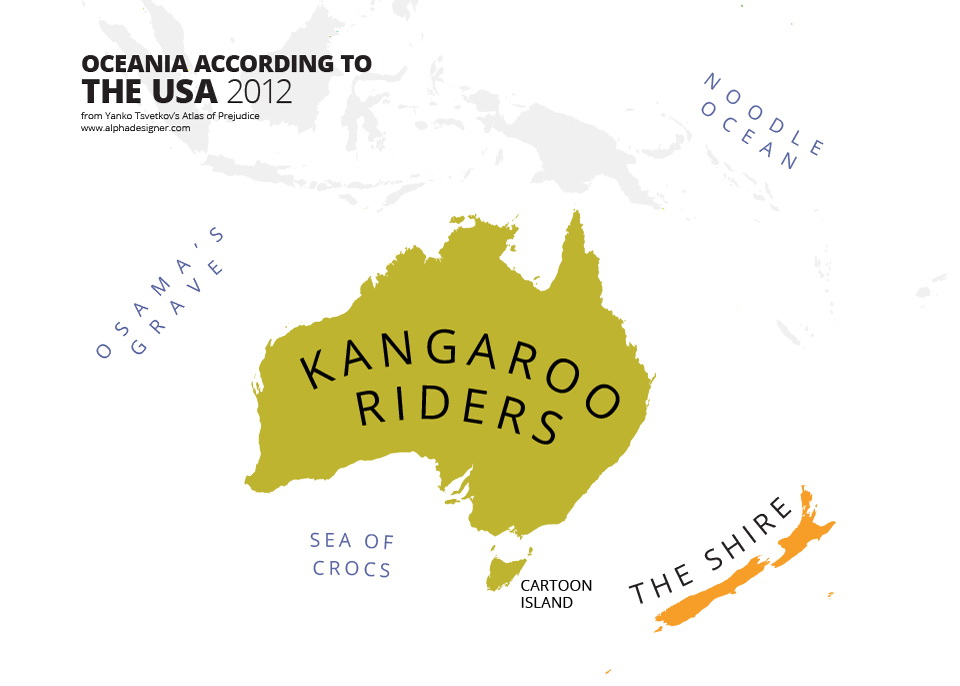 Oceania according to the USA