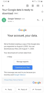 Download Data Google Menggunakan Takeout