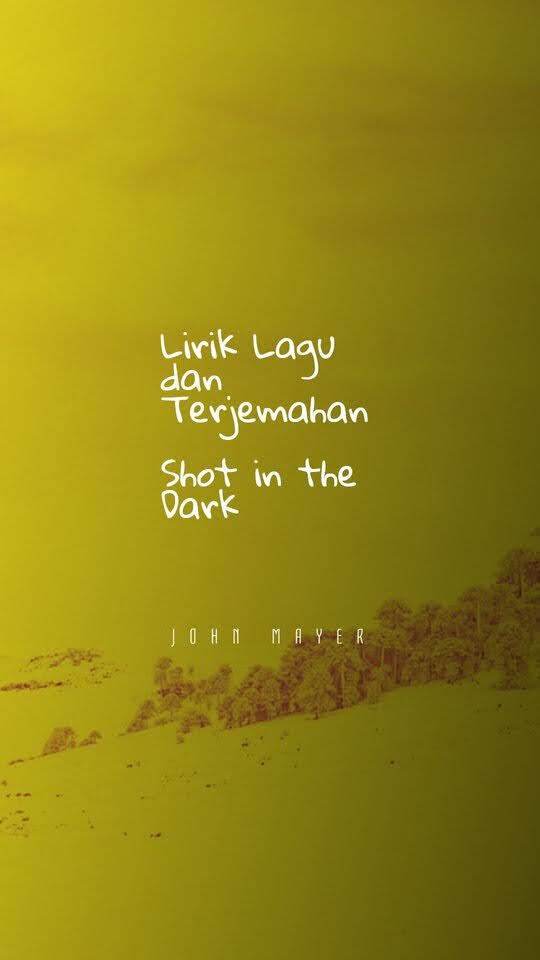 Lirik Lagu John Mayer Shot in the Dark dan Terjemahan