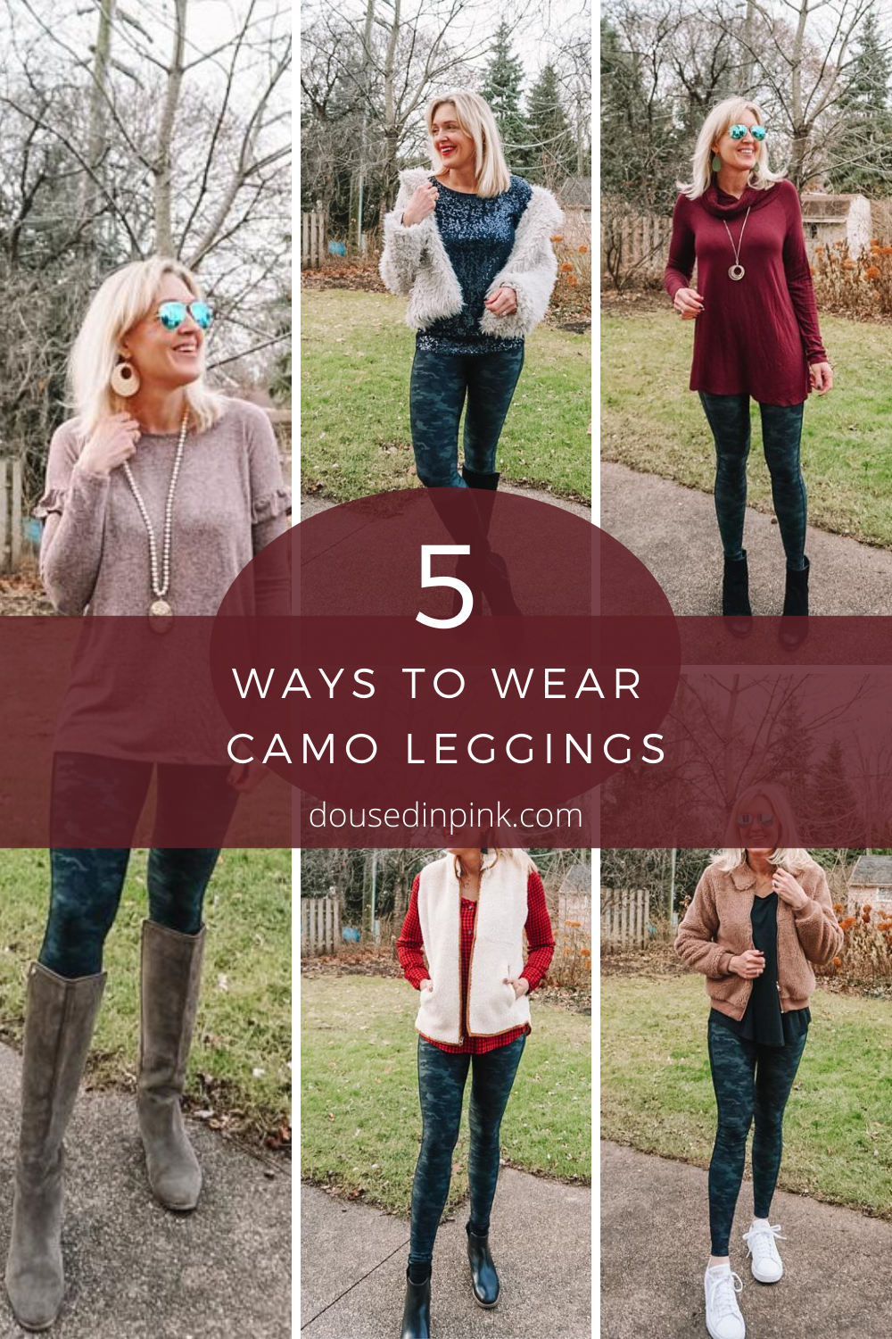 5 Ways to Wear Camo Leggings | Outfit Ideas - Doused in Pink