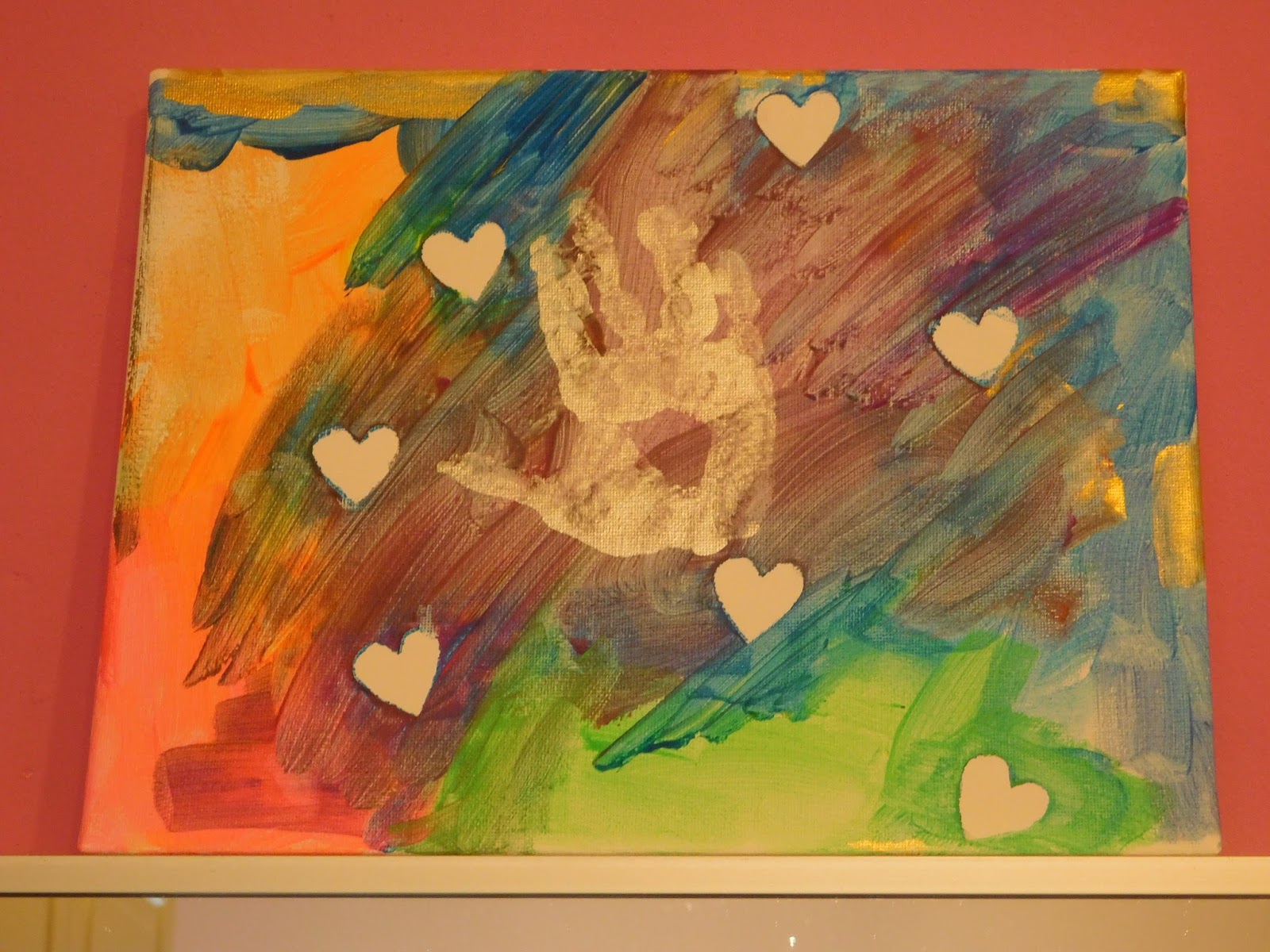 Schnelles DIY mit Kindern - ein Wandbild selber machen