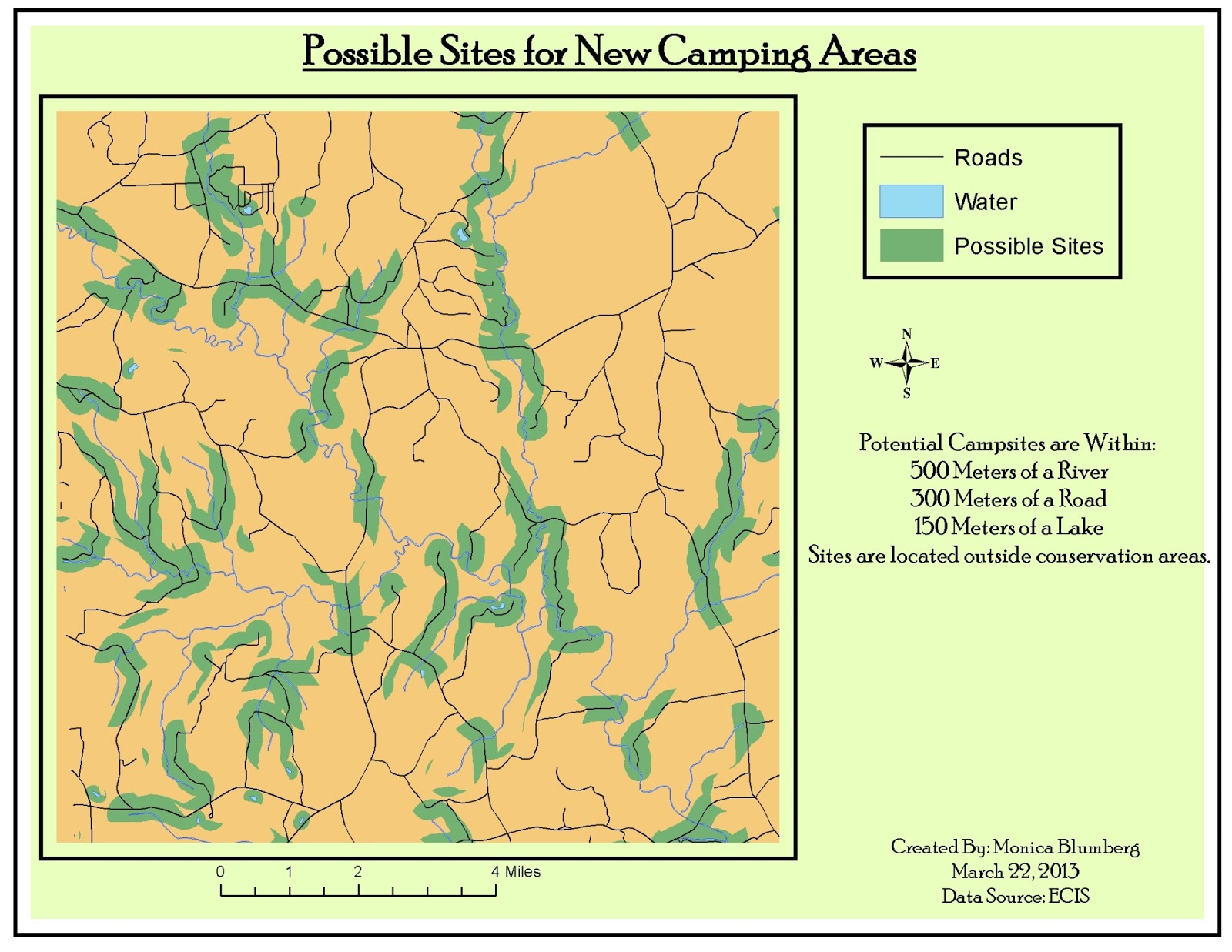 Monica Blumberg - GIS or Bust!: Spatial Analysis of Vector and Raster Data