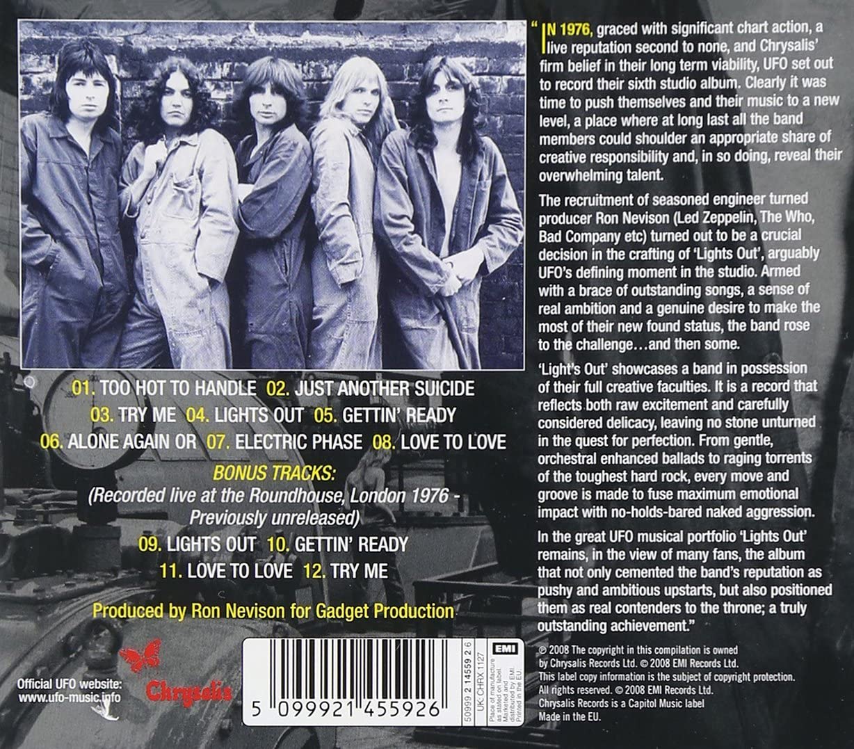 Classic Rock Covers Database UFO Obsession Released Year 1978