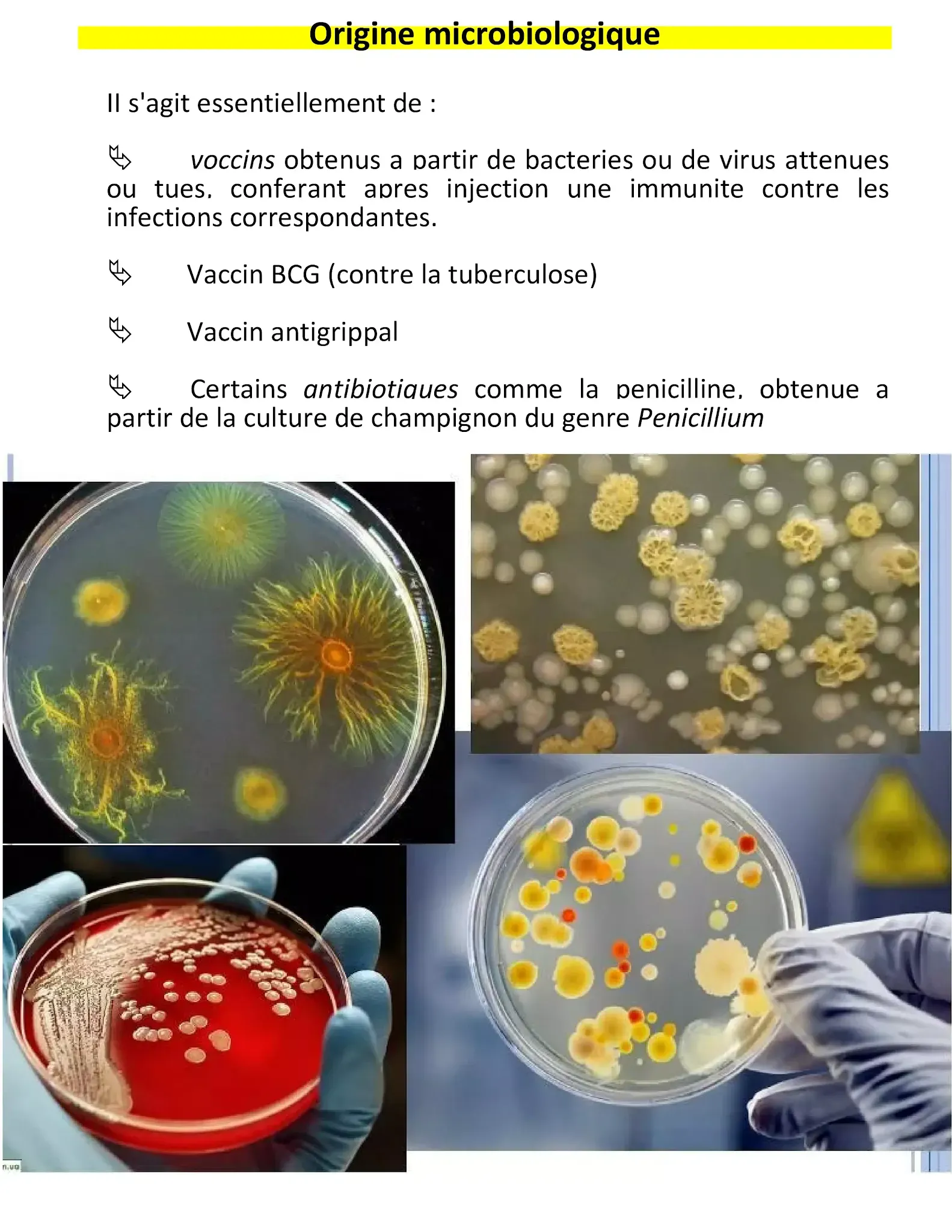 Origine microbiologique