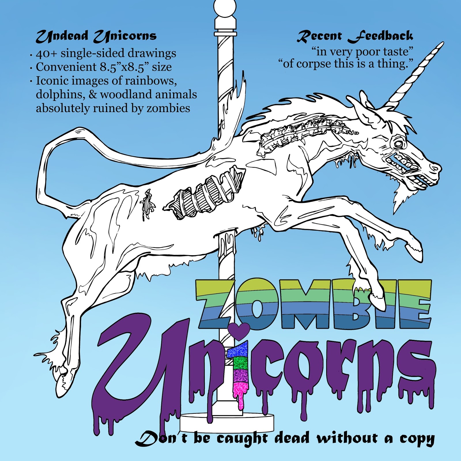 Zombie Unicorns Coloring Book