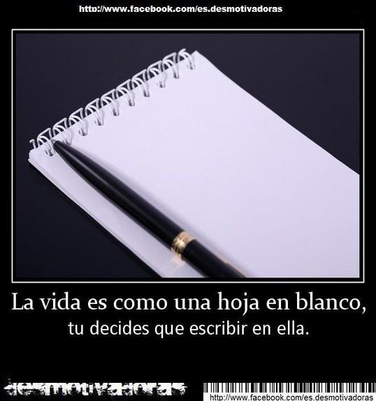 Imagenes Con Frases Imagen La vida Es Como Una Hoja En Blanco