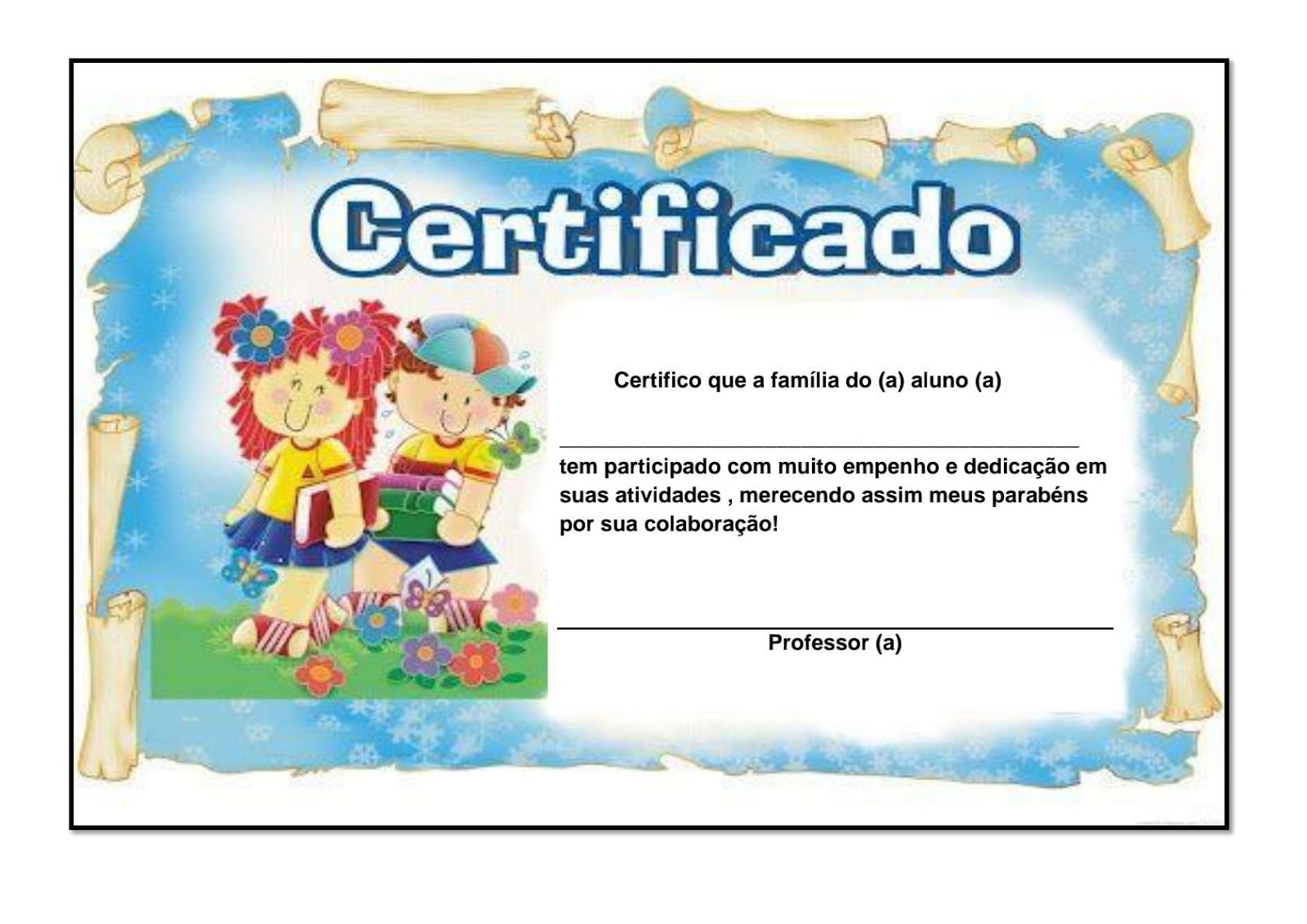 Certificado Certificado De Participação Em Aulas Remotas