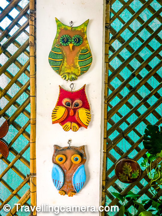 There was some time in the beginning for us to wait for few folks, so I spent some time exploring existing clay pottery creations at the Claying Thoughts Workshop in sector 21. I loved these owls and if I had the option, I would have chosen to create the 3rd owl in above photograph. But our mentor wanted us to follow a process which was helpful to understand basics of dealing with clay while going through the journey of creating a pottery art. 