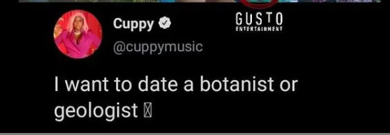 I want to date a Botanist- DJ Cuppy is in search of Boyfriend