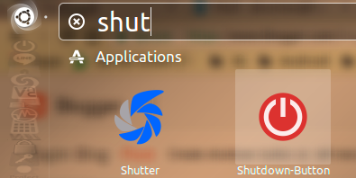 Create shutdown button on  left menu on ubuntu