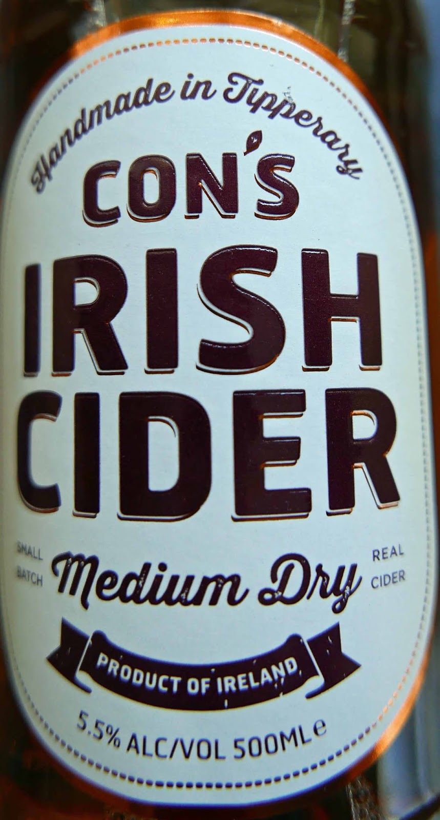 Con's Irish Cider. The Real Thing!