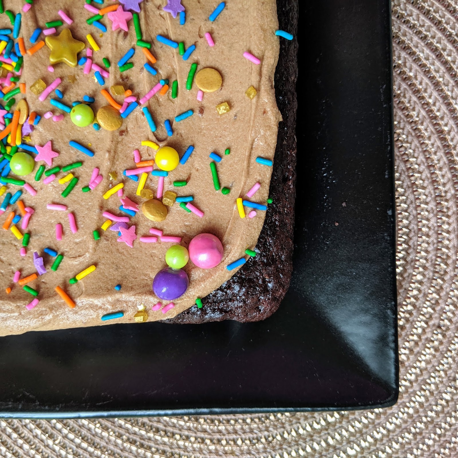 Jenny Bakes Chocolate Sheet Cake with Whipped Salted Caramel Ganache