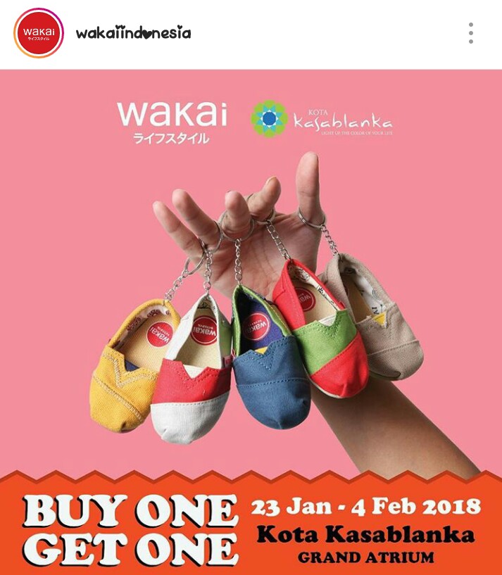 Promo Wakai Beli 1 Gratis 1 Januari - Februari 2018