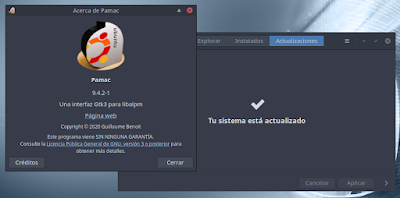 Pamac sistema actualizado