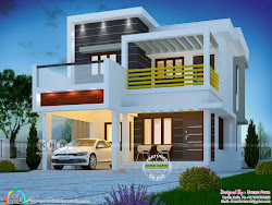 1600 modern square bedroom feet box type floor sq plans ft kerala bedrooms cute facility ground porch
