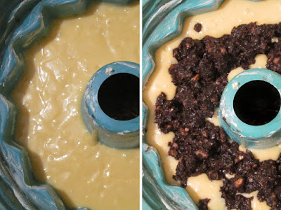 Мандариновый кекс с шоколадно-ореховой начинкой