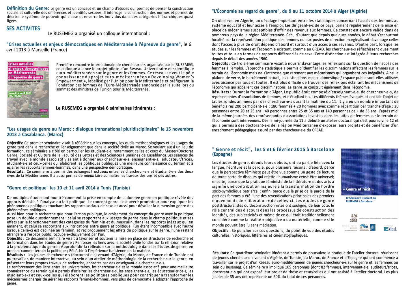 Rusemeg Seminaires Seminars الندوات