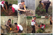 Ribuan Batang Pohon Ditanam di Sekitar Area Kantor dan di Pinggir Sungai, Polres Mesuji Lampung