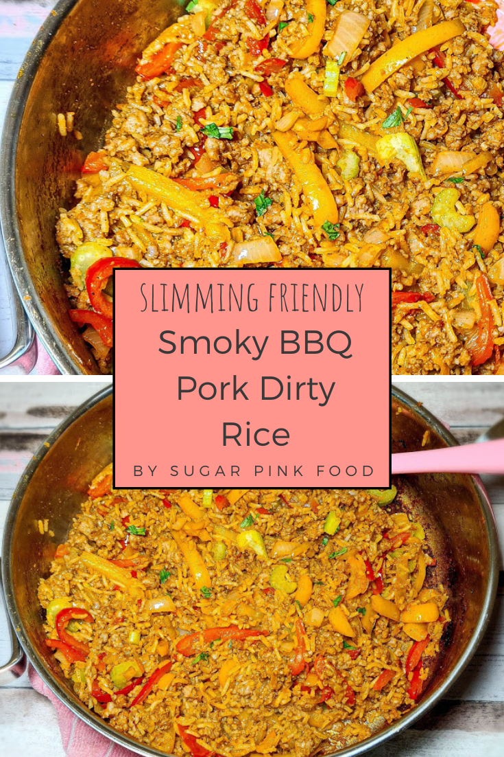 Smoky BBQ Pork Dirty Rice Recipe Slimming Recipe Sugar Pink Food