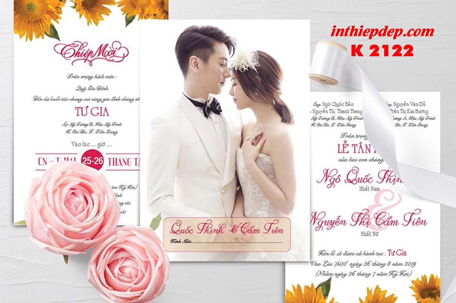 Thiệp cưới save the date và in ảnh