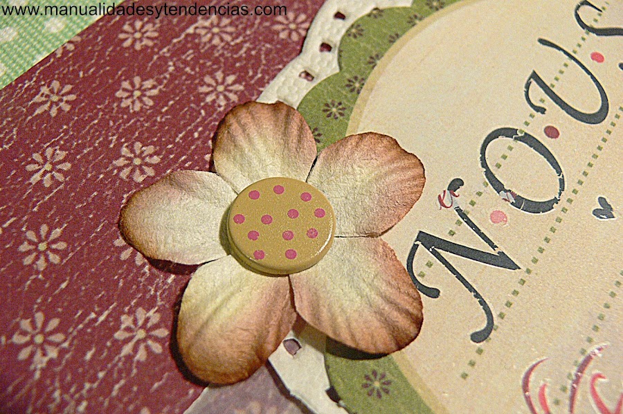 scrapbooking tarjeta de San Valentín hecha a mano