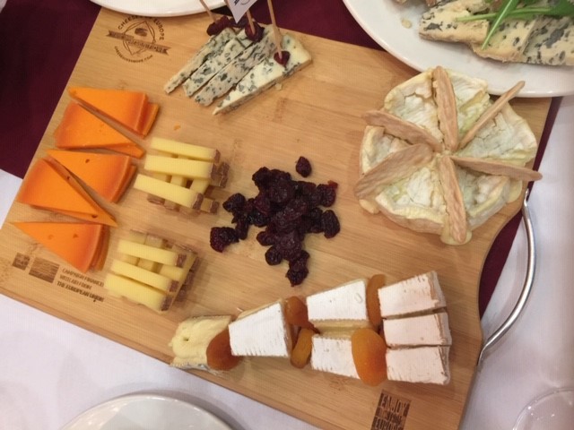 Cheese of Europe board and cheeses