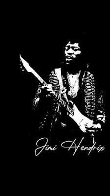 Jimi Hendrix Cellphone Wallpaper b/w