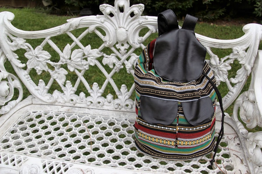 DIY Cómo hacer un bolso Mochila tipo étnico. Blog de costura y blog diy.