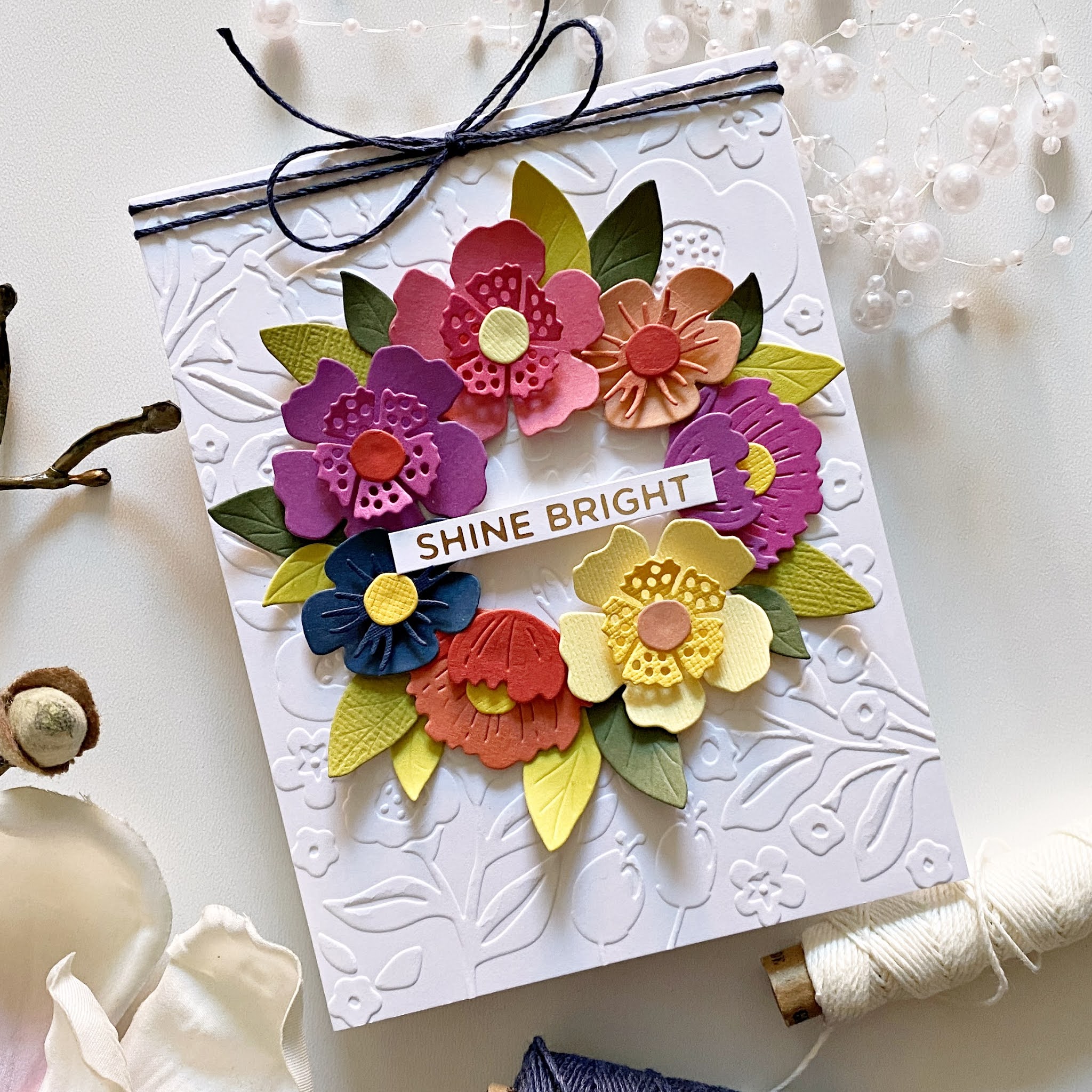 A pocket full of scrap In Focus Spellbinders Florets Embossing Folder