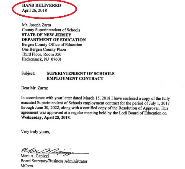 Lodi By The Numbers The superintendent contract was signed and hand