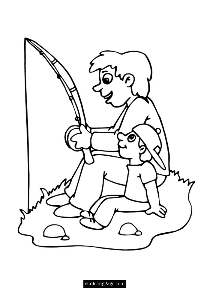 dad and kids coloring pages - photo #25