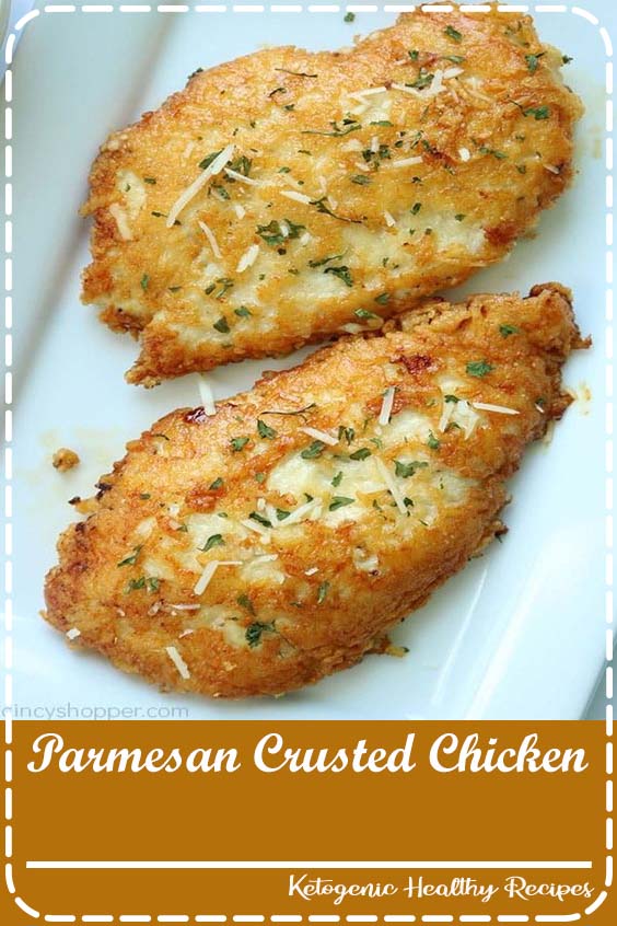 Parmesan Crusted Chicken - Dinner Recipes Chicken Healthy Low Carb