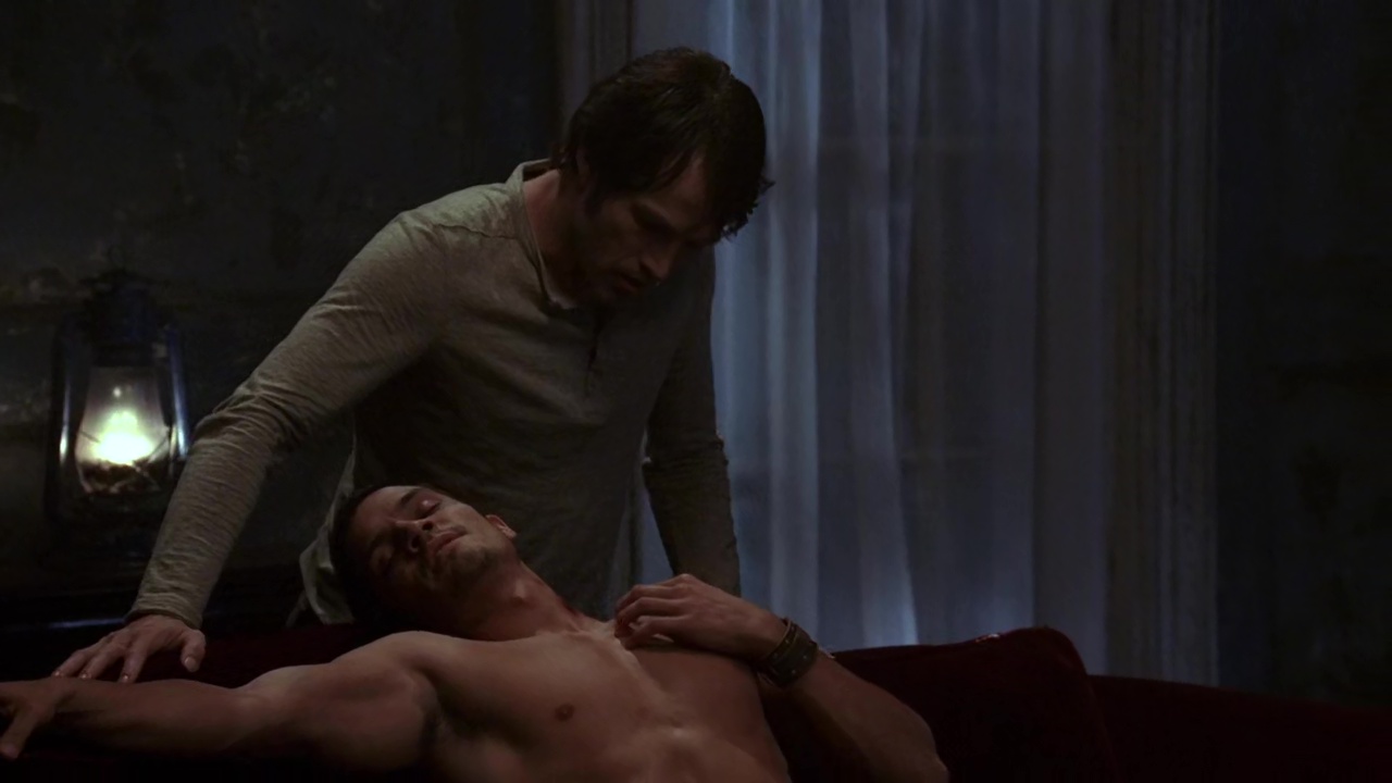 Nicholas Gonzalez shirtless in True Blood 1-03 "Mine" .