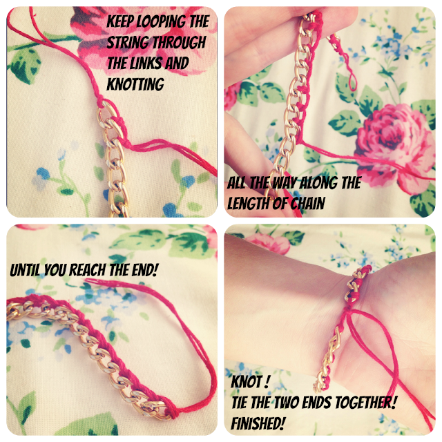 DIY woven chain link bracelet! — Caroline Burke Burkatron