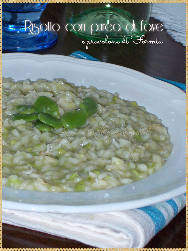 Risotto con purea di fave e provolone di Formia
